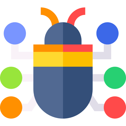 Bug bug infection malware icon