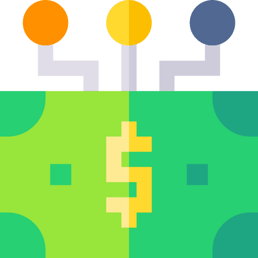 Money cpu business and finance money icon