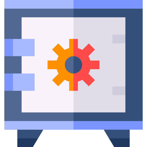 Safe box banking empty business icon