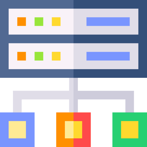 Hosting flat server servers icon