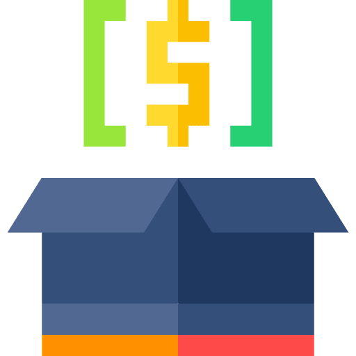 Package box parcel coin icon