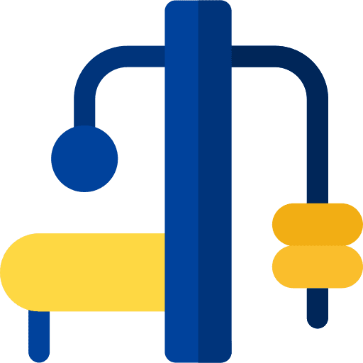 Gym equipment exercise fitness gym sports and competition icon