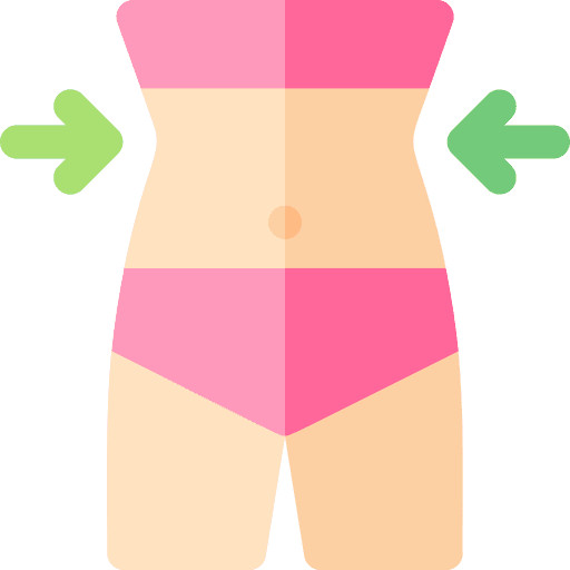 Slim reduce body parts fitness icon