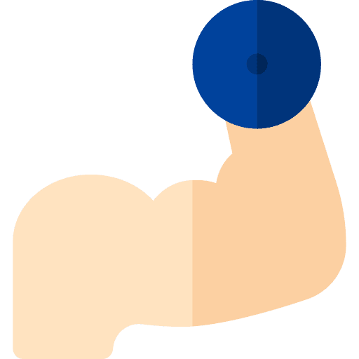 Muscle sports arm exercising icon
