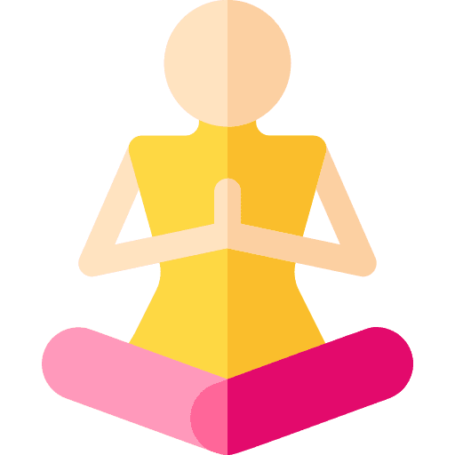 Yoga lotus caucasian avatar icon