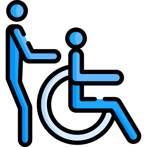Disabled person person social worker humanpictos icon