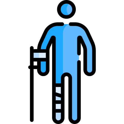Injured health care medical humanpictos icon