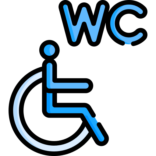 Wc toilet wheelchair restroom icon
