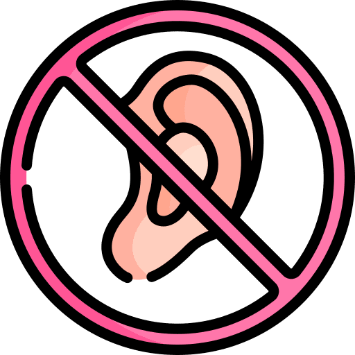 Deaf handicap ear disability icon