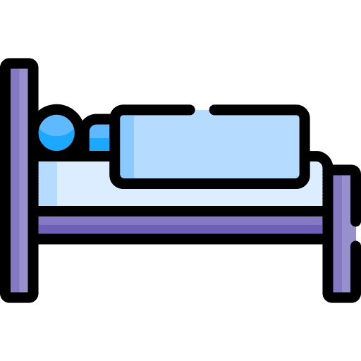 Hospital bed people hospital bed lying icon