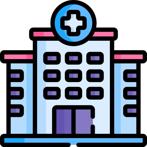 Hospital health clinic urban medical icon