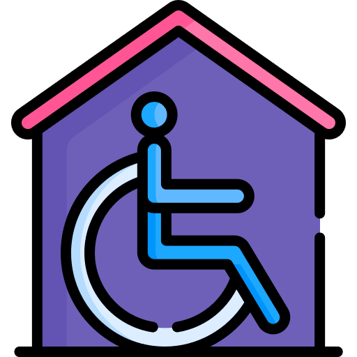 House accessibility wheelchair house icon