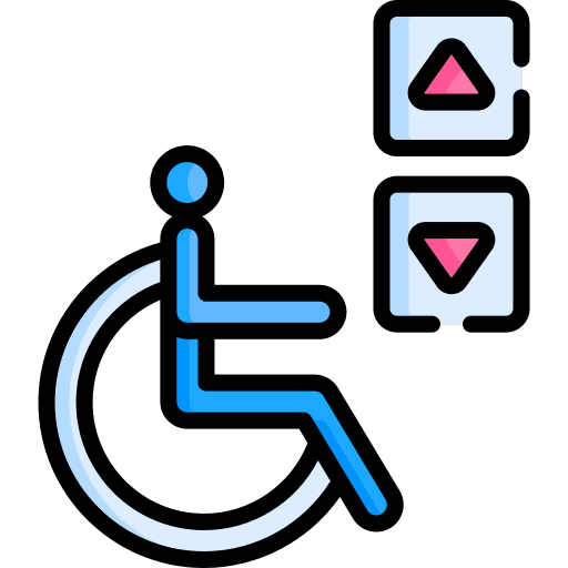 Lift disabled person inclusive person icon