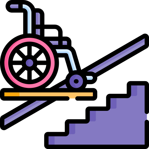 Stairs inclusive disability lift icon