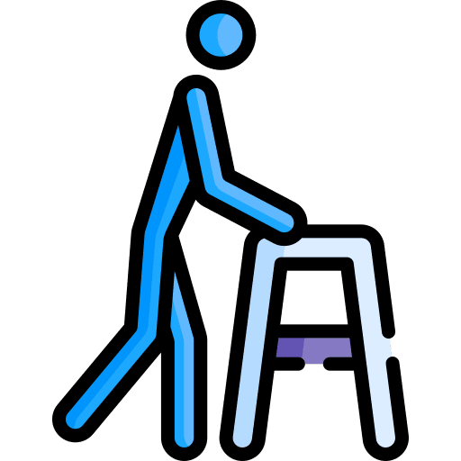 Walking aid help avatar healthcare and medical icon