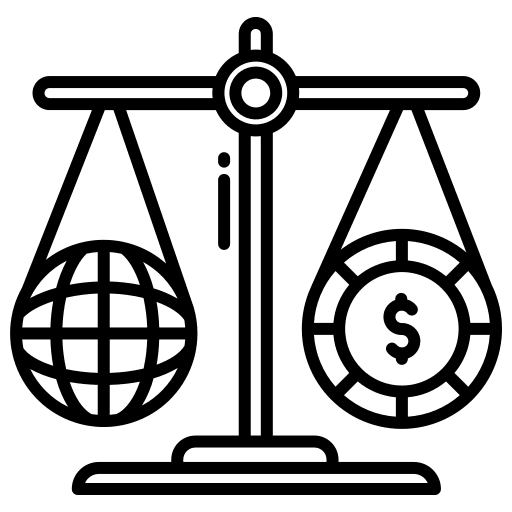 Balance crisis private debt icon