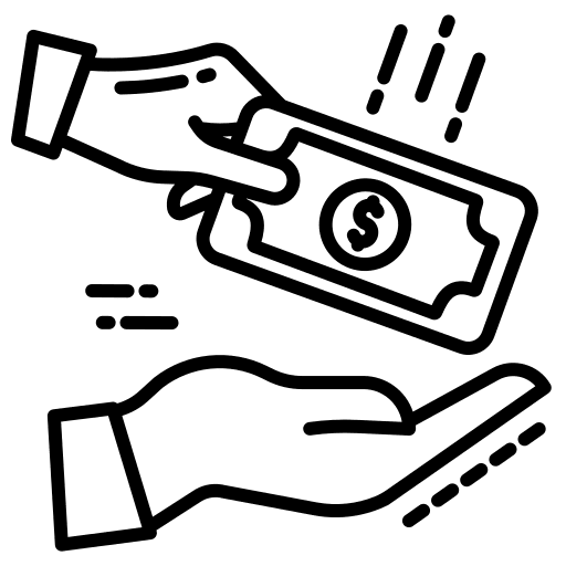 Loan payment method give mutual fund icon