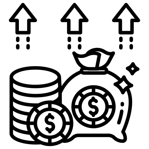 Dollar profit business and finance value icon