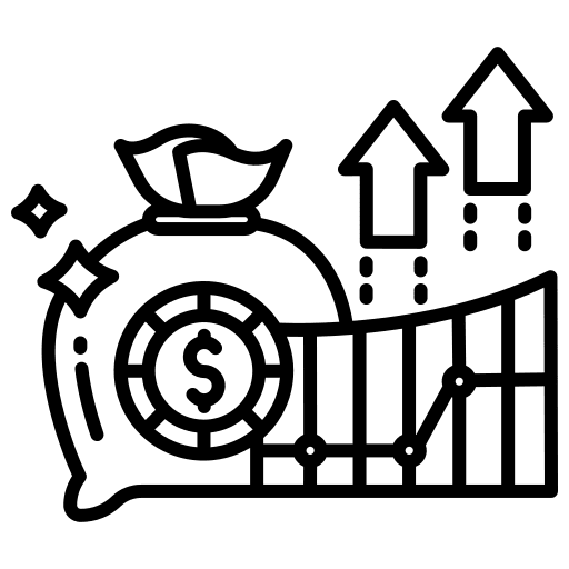 Profit invesment business and finance profit icon