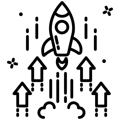 Startup business space innovation icon