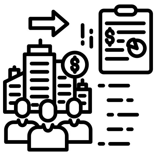 Team office document finance icon