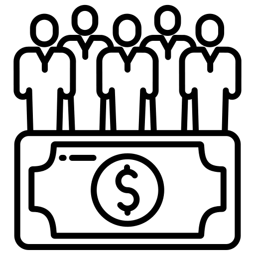 Workers business and finance workers investment icon