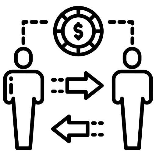 Exchange transfer marketing sponsor icon