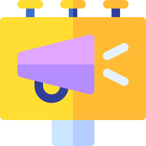 Advertising loud speaker marketing megaphone icon