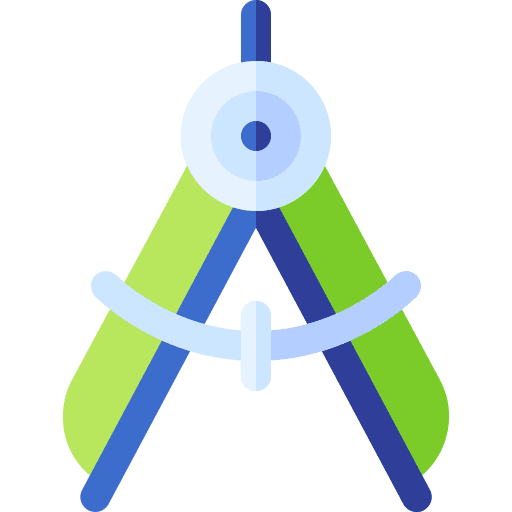 Compass measure education geometry icon