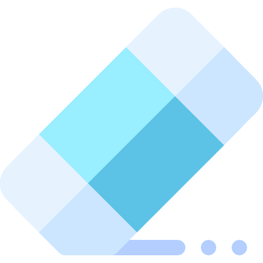 Eraser art and design erase education icon