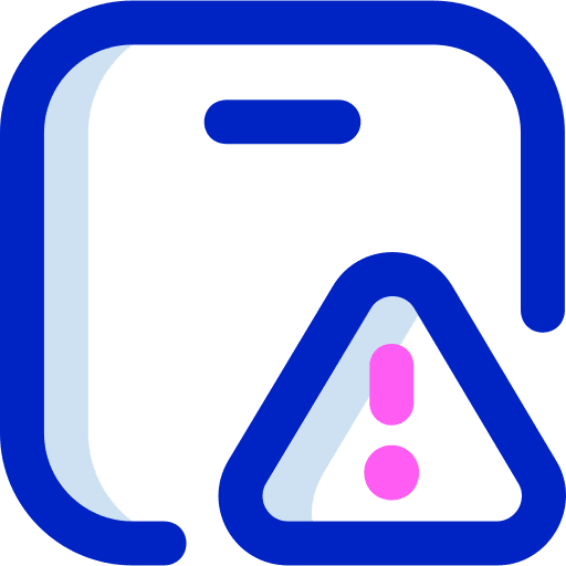 Important delivery box exclamation mark shipping and delivery icon
