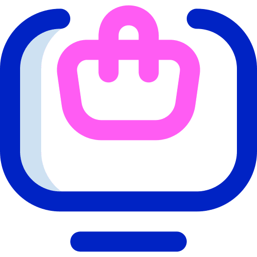 Online shopping commerce and shopping shopping shopping bag icon