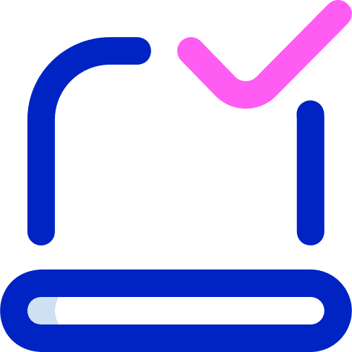 Approved delivery shipping computer laptop icon