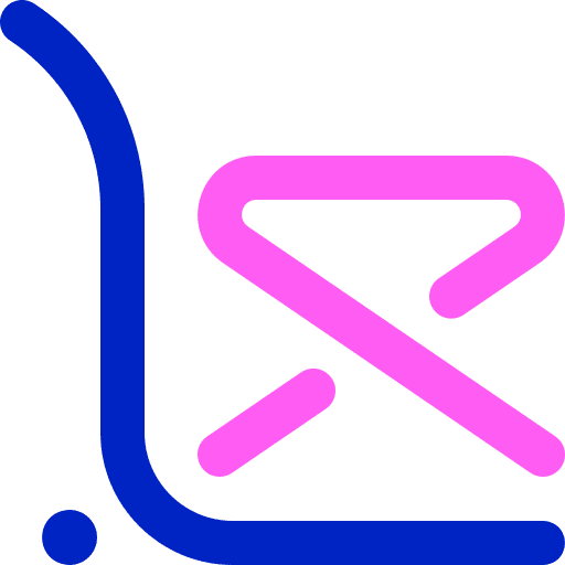 Delivery box transport package trolley icon