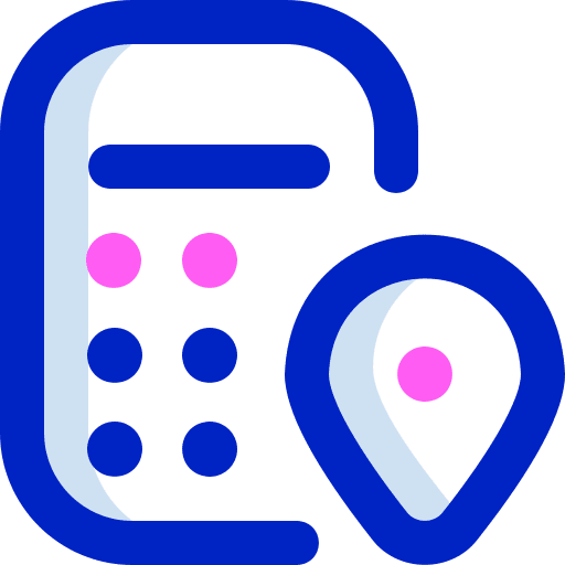 Location tracking shipping maps and location icon