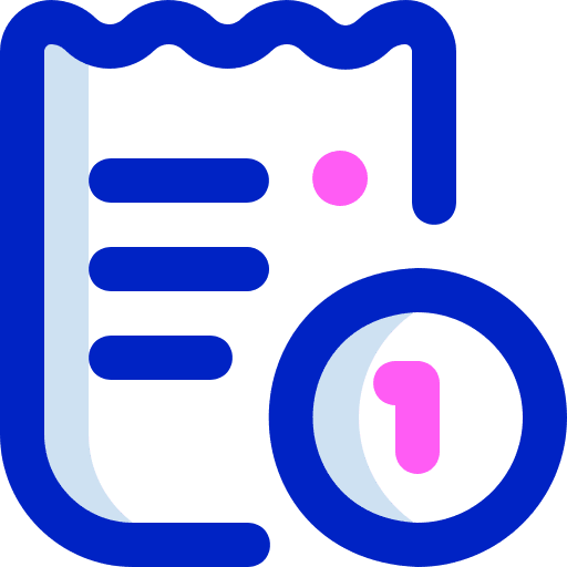 Receipt receipt shipping and delivery time icon