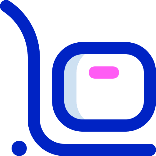 Trolley transport box shipping and delivery icon