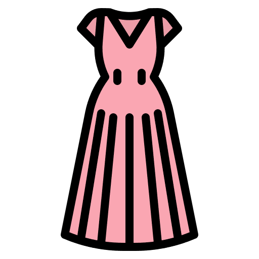 Dress apparel femenine garment icon