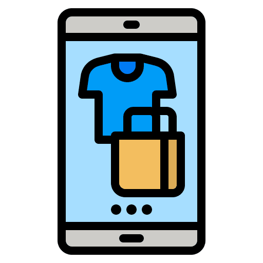 Shopping online purchase clothes app icon