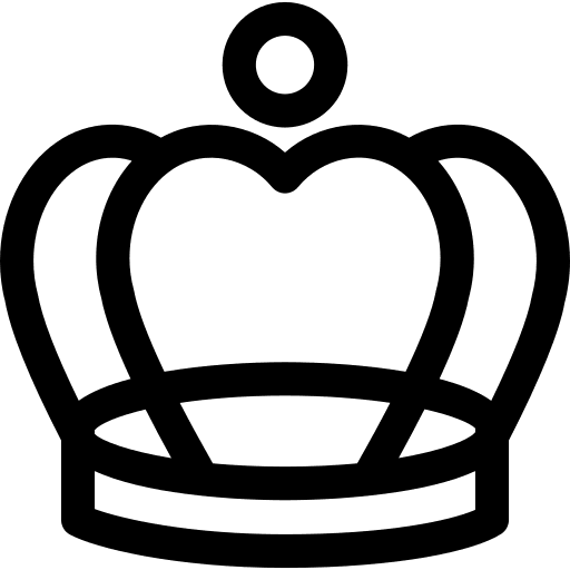 Crown king queen royalty icon