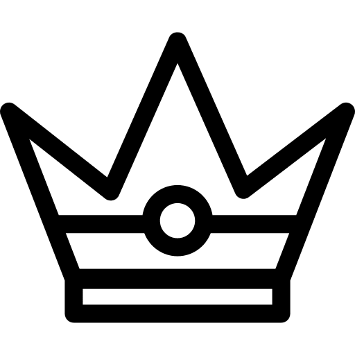 Crown queen king royalty icon