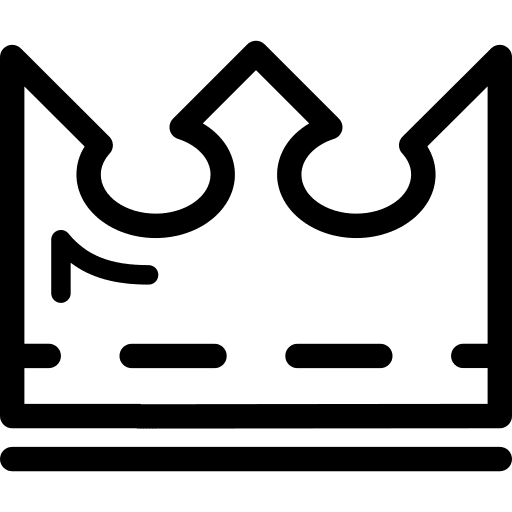 Crown king queen royalty icon