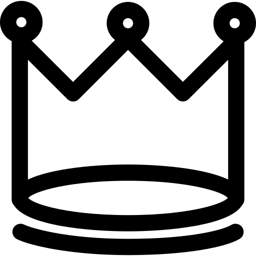 Crown queen crown king icon