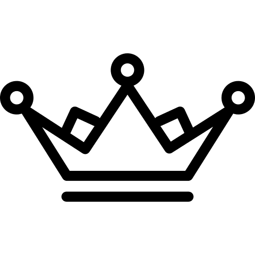 Crown queen king royalty icon