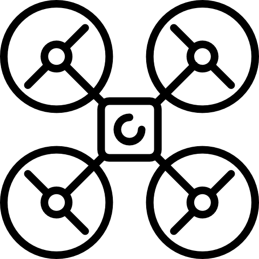 Drone fly remote control camera icon