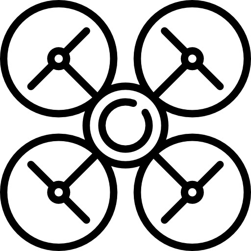 Drone helicopter camera technology icon