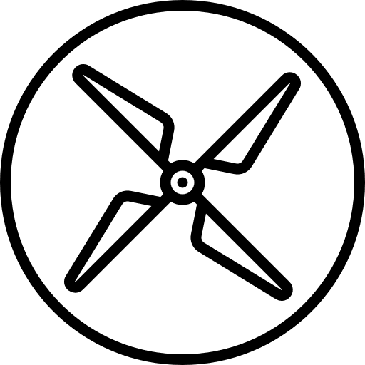 Propeller helicopter blade technology icon