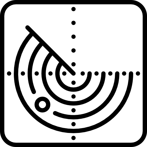 Radar target monitor sonar icon