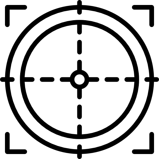 Target maps and flags crosshairs hunting icon