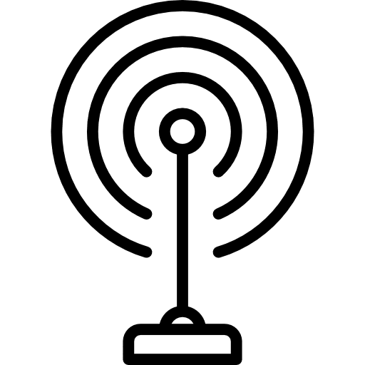Antenna networking wireless communication icon